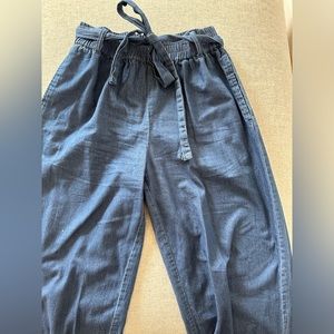 Chambray paperbag pants